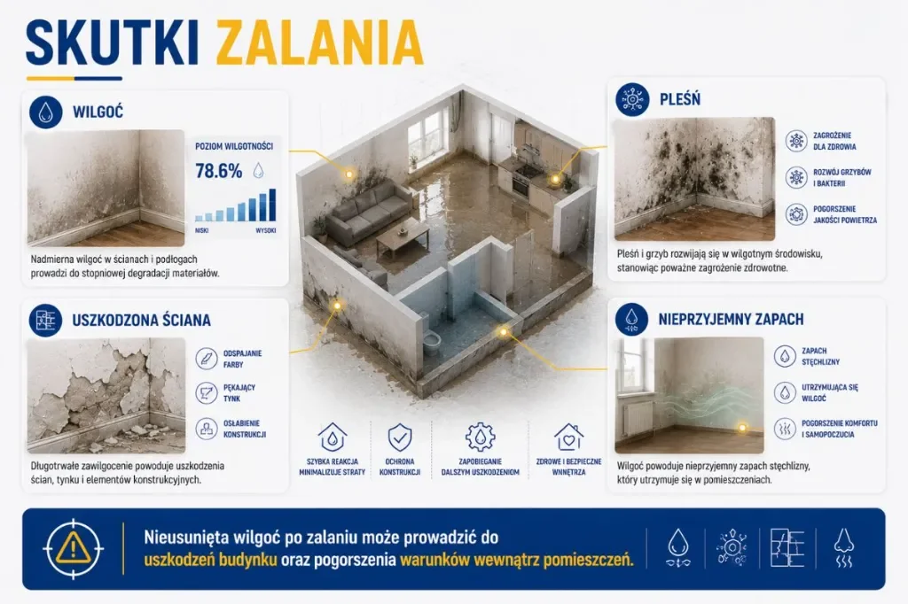 skutki zalania
